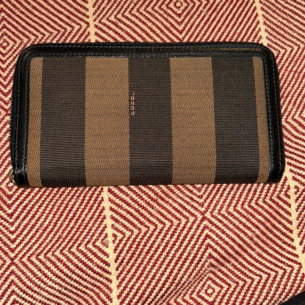 Fendi Penguin Continental Wallet in Bold Stripes